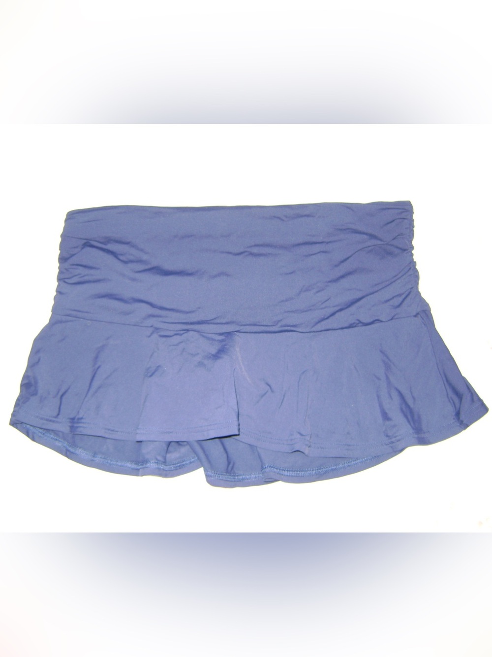 Lands' End Purple Fold-Over Waist Skirted Swim Bottom